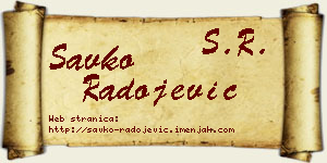 Savko Radojević vizit kartica